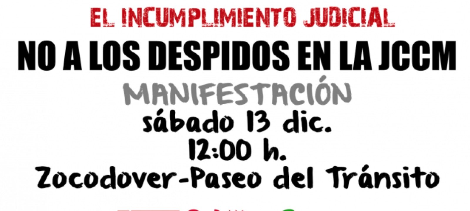 MANIFESTACIÓN 13 DE DICIEMBRE POR LA READMISIÓN  DE LOS INTERINOS