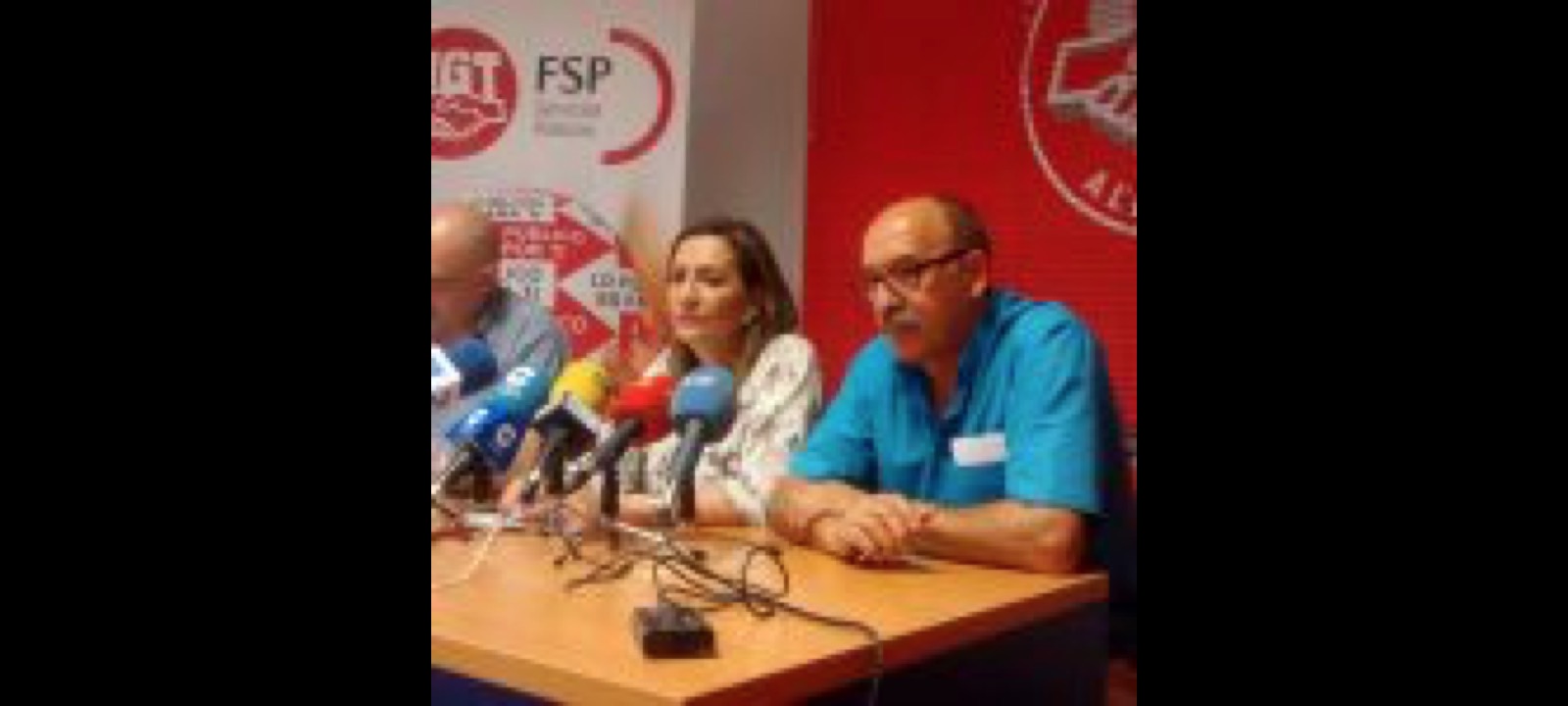 Imagen de la rueda de prensa de FSP UGT Albacete. Oposiciones Diputación Albacete.
